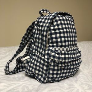 *RARE* Navy Gingham Mini Backpack